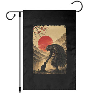 Vintage Japanese Art Samurai Warrior Black Cat Garden Flag Ukiyoe Style Boop Meme