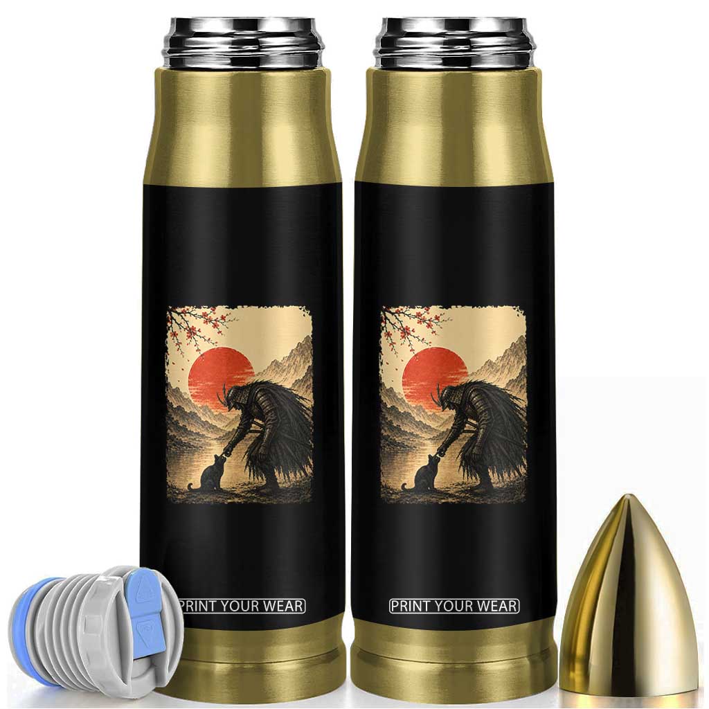 Vintage Japanese Art Samurai Warrior Black Cat Bullet Tumbler Ukiyoe Style Boop Meme TS12 Black Print Your Wear
