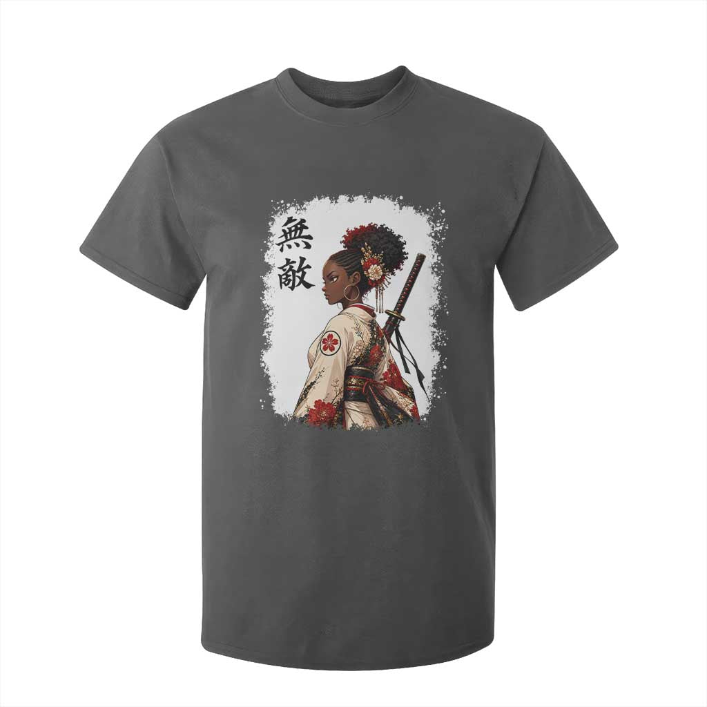 Afro African Pride Samurai Black Girl T Shirt For Kid Vintage Japanese Sumie Katana Graphic