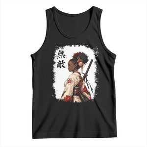 Afro African Pride Samurai Black Girl Tank Top Vintage Japanese Sumie Katana Graphic