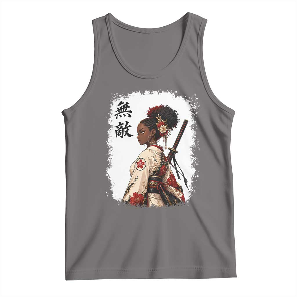 Afro African Pride Samurai Black Girl Tank Top Vintage Japanese Sumie Katana Graphic