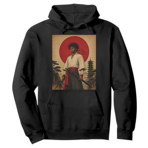 Afro American Samurai Bushido Warrior Hoodie Vintage Japanese Ukiyoe Graphic