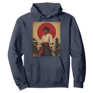 Afro American Samurai Bushido Warrior Hoodie Vintage Japanese Ukiyoe Graphic