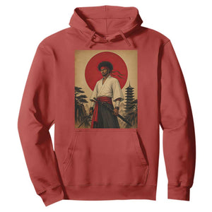Afro American Samurai Bushido Warrior Hoodie Vintage Japanese Ukiyoe Graphic
