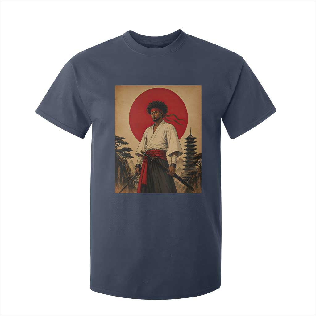 Afro American Samurai Bushido Warrior T Shirt For Kid Vintage Japanese Ukiyoe Graphic