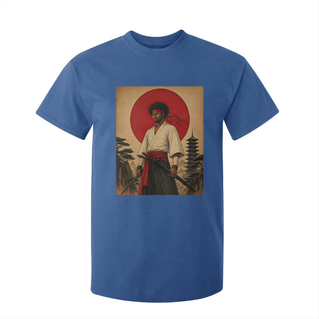 Afro American Samurai Bushido Warrior T Shirt For Kid Vintage Japanese Ukiyoe Graphic