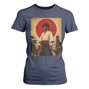Afro American Samurai Bushido Warrior T Shirt For Women Vintage Japanese Ukiyoe Graphic