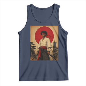 Afro American Samurai Bushido Warrior Tank Top Vintage Japanese Ukiyoe Graphic