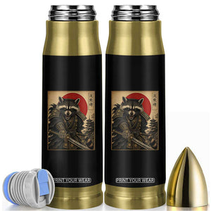 Funny Samurai Raccoon Bullet Tumbler Vintage Japanese Ukiyoe Warrior Graphic
