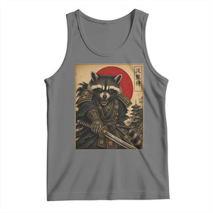 Funny Samurai Raccoon Tank Top Vintage Japanese Ukiyoe Warrior Graphic