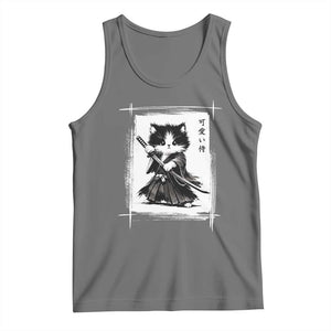 Vintage Japanese Art Samurai Cat Tank Top Sumie Kawaii Cat Lover Gift