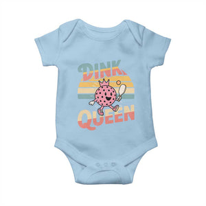 Pickleball Girl Lover Baby Onesie Dink Queen TS12 Light Blue Print Your Wear