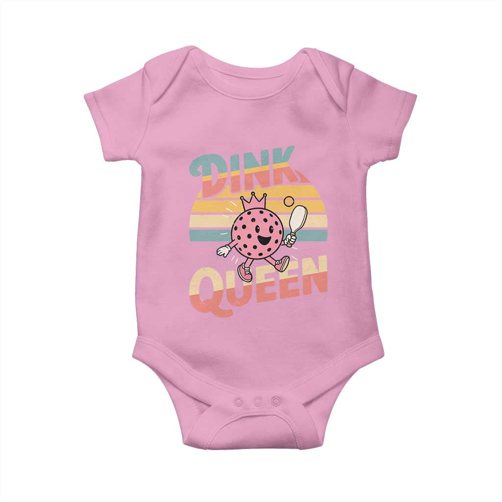 Pickleball Girl Lover Baby Onesie Dink Queen TS12 Light Pink Print Your Wear