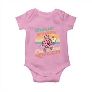 Pickleball Girl Lover Baby Onesie Dink Queen TS12 Light Pink Print Your Wear
