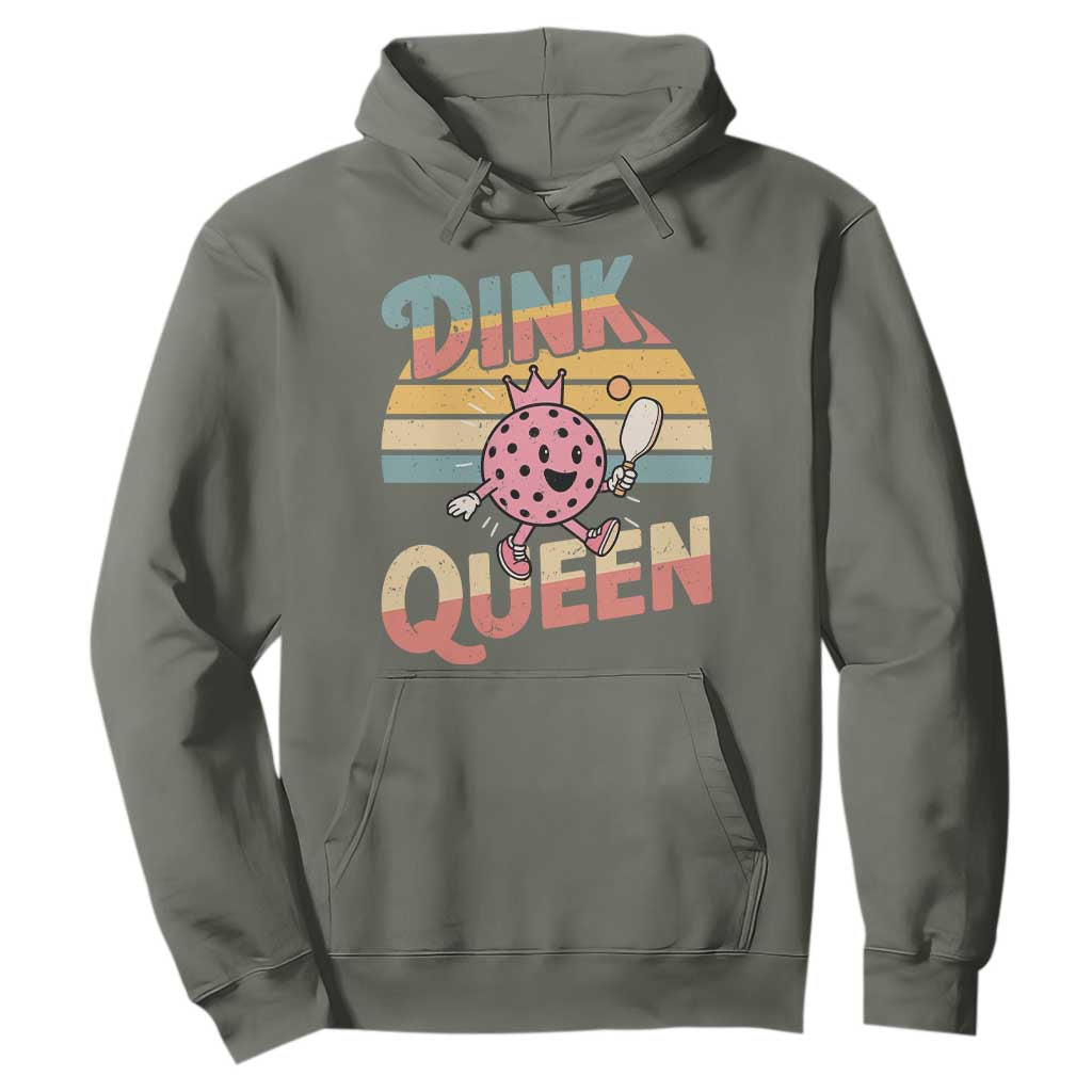 Pickleball Girl Lover Hoodie Dink Queen TS12 Military Green Print Your Wear