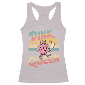 Pickleball Girl Lover Racerback Tank Top Dink Queen TS12 Ice Gray Print Your Wear