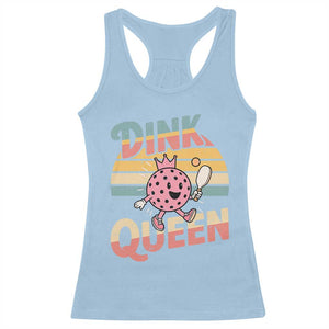 Pickleball Girl Lover Racerback Tank Top Dink Queen TS12 Light Blue Print Your Wear