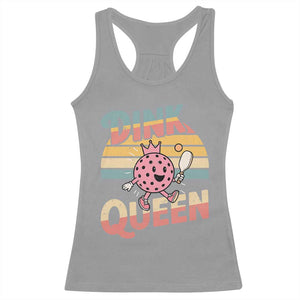 Pickleball Girl Lover Racerback Tank Top Dink Queen TS12 Sport Gray Print Your Wear