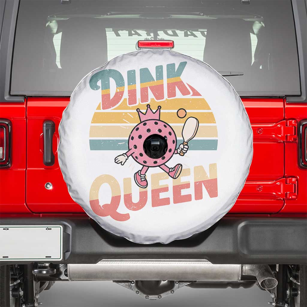 Pickleball Girl Lover Spare Tire Cover Dink Queen TS12 White Print Your Wear