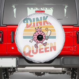 Pickleball Girl Lover Spare Tire Cover Dink Queen TS12 White Print Your Wear