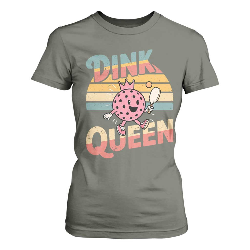 Pickleball Girl Lover T Shirt For Women Dink Queen TS12 Military Green Print Your Wear