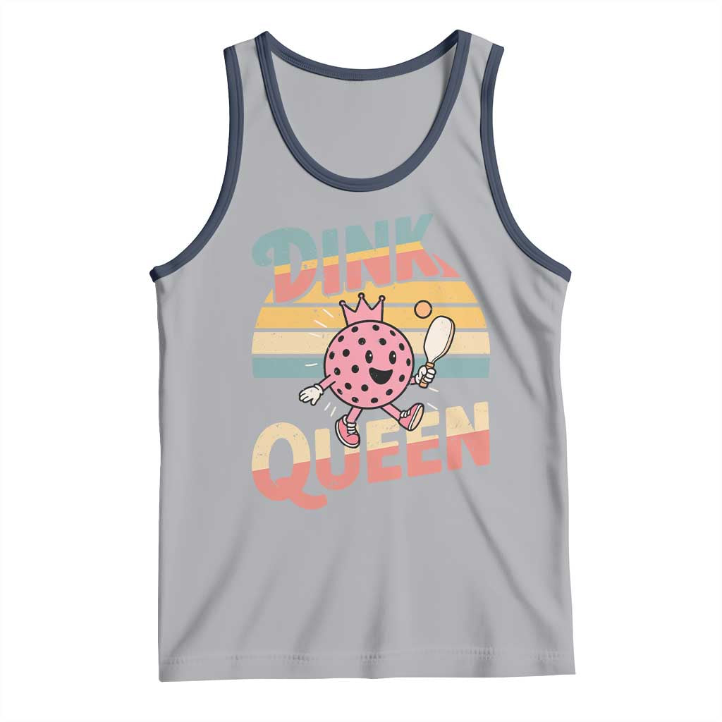Pickleball Girl Lover Tank Top Dink Queen TS12 Athletic Heather Navy Print Your Wear