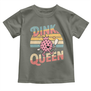 Pickleball Girl Lover Toddler T Shirt Dink Queen TS12 Military Green Print Your Wear