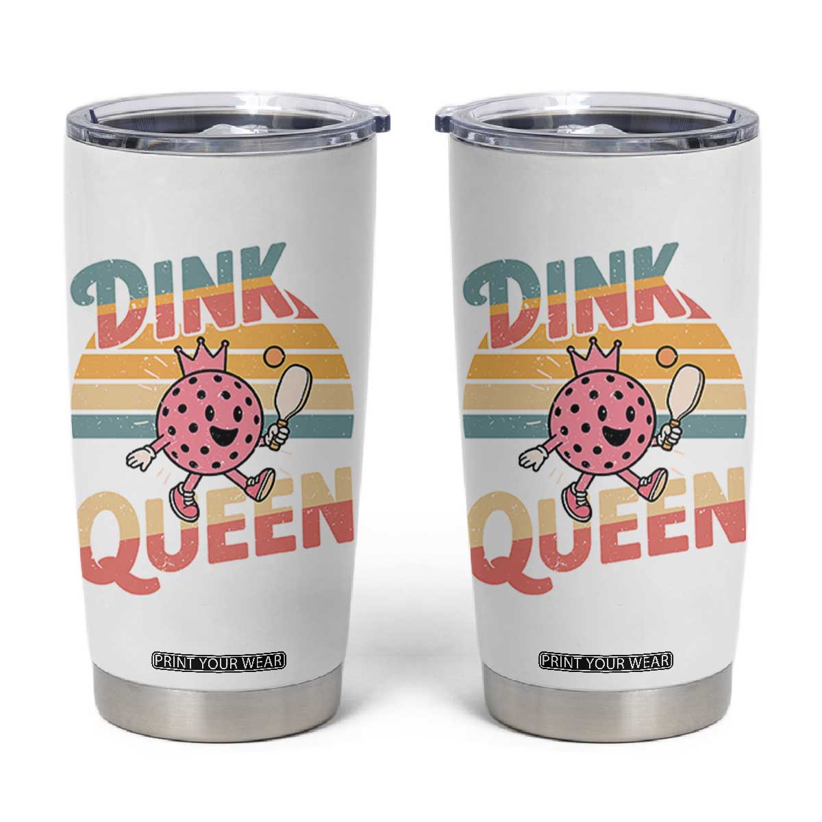 Pickleball Girl Lover Tumbler Cup Dink Queen TS12 White Print Your Wear