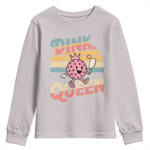 Pickleball Girl Lover Youth Sweatshirt Dink Queen TS12 Ice Gray Print Your Wear