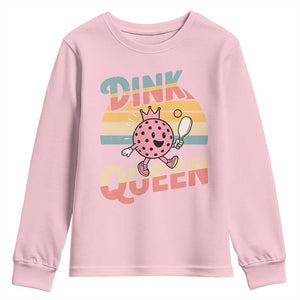 Pickleball Girl Lover Youth Sweatshirt Dink Queen TS12 Light Pink Print Your Wear