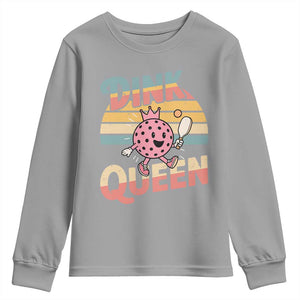Pickleball Girl Lover Youth Sweatshirt Dink Queen TS12 Sport Gray Print Your Wear