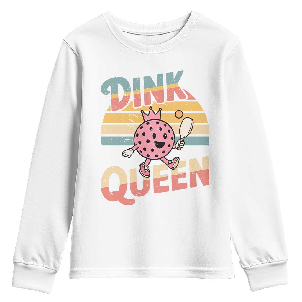 Pickleball Girl Lover Youth Sweatshirt Dink Queen TS12 White Print Your Wear
