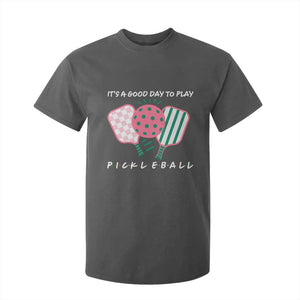 Pickleball Girl Lover T Shirt For Kid It Is A Good Day To Play Quote TS12 Dark Heather Print Your Wear