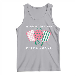 Pickleball Girl Lover Tank Top It Is A Good Day To Play Quote TS12 Athletic Heather Print Your Wear