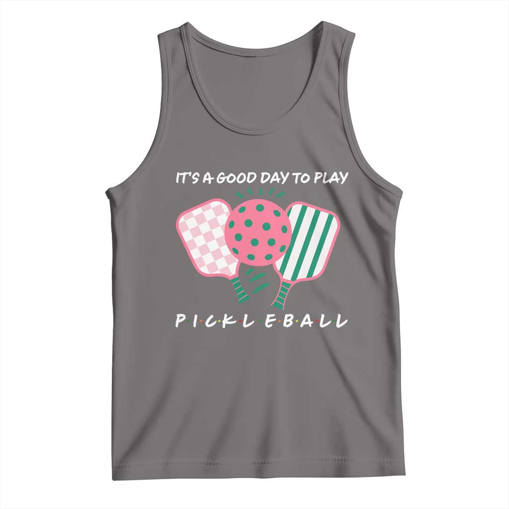 Pickleball Girl Lover Tank Top It Is A Good Day To Play Quote TS12 Deep Heather Print Your Wear