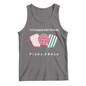 Pickleball Girl Lover Tank Top It Is A Good Day To Play Quote TS12 Deep Heather Print Your Wear