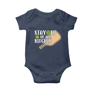 Funny Pickleball Baby Onesie Stay Out Of The Kitchen TS12 Navy Print Your Wear