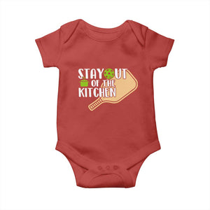 Funny Pickleball Baby Onesie Stay Out Of The Kitchen TS12 Red Print Your Wear