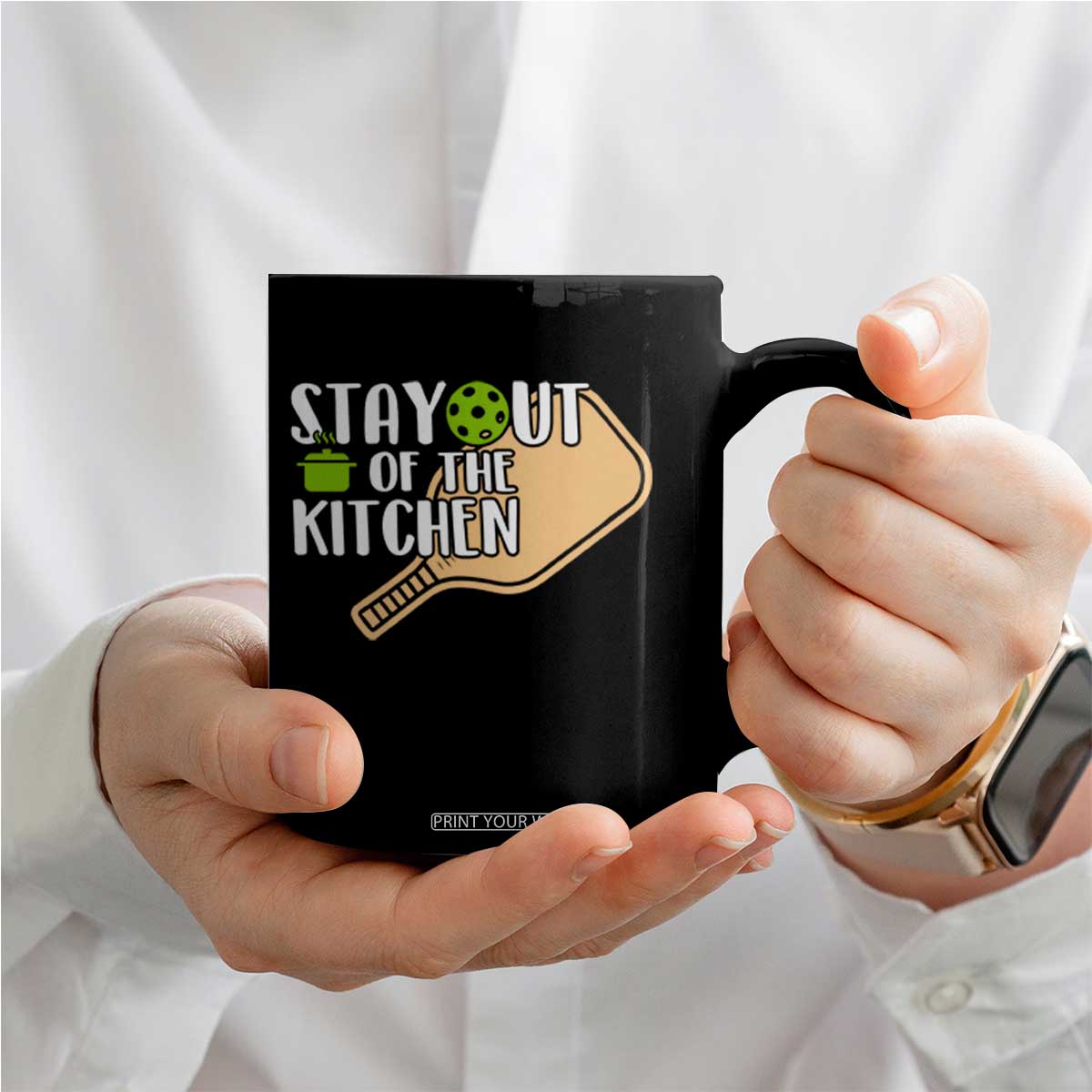 Funny Pickleball Coffee Mug Stay Out Of The Kitchen TS12 Print Your Wear