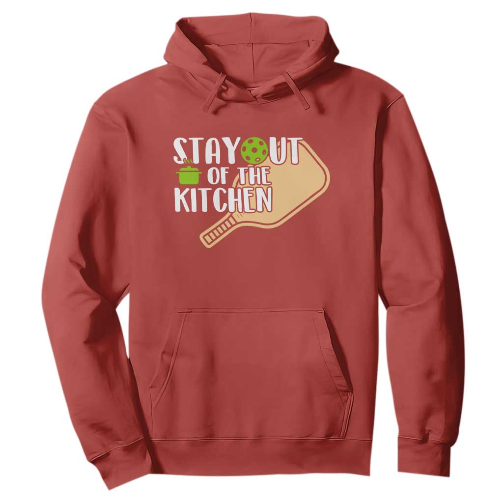 Funny Pickleball Hoodie Stay Out Of The Kitchen TS12 Red Print Your Wear