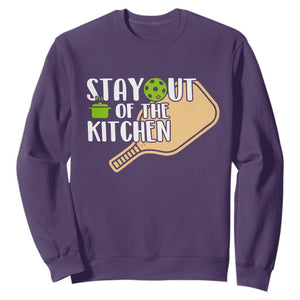 Funny Pickleball Sweatshirt Stay Out Of The Kitchen TS12 Purple Print Your Wear