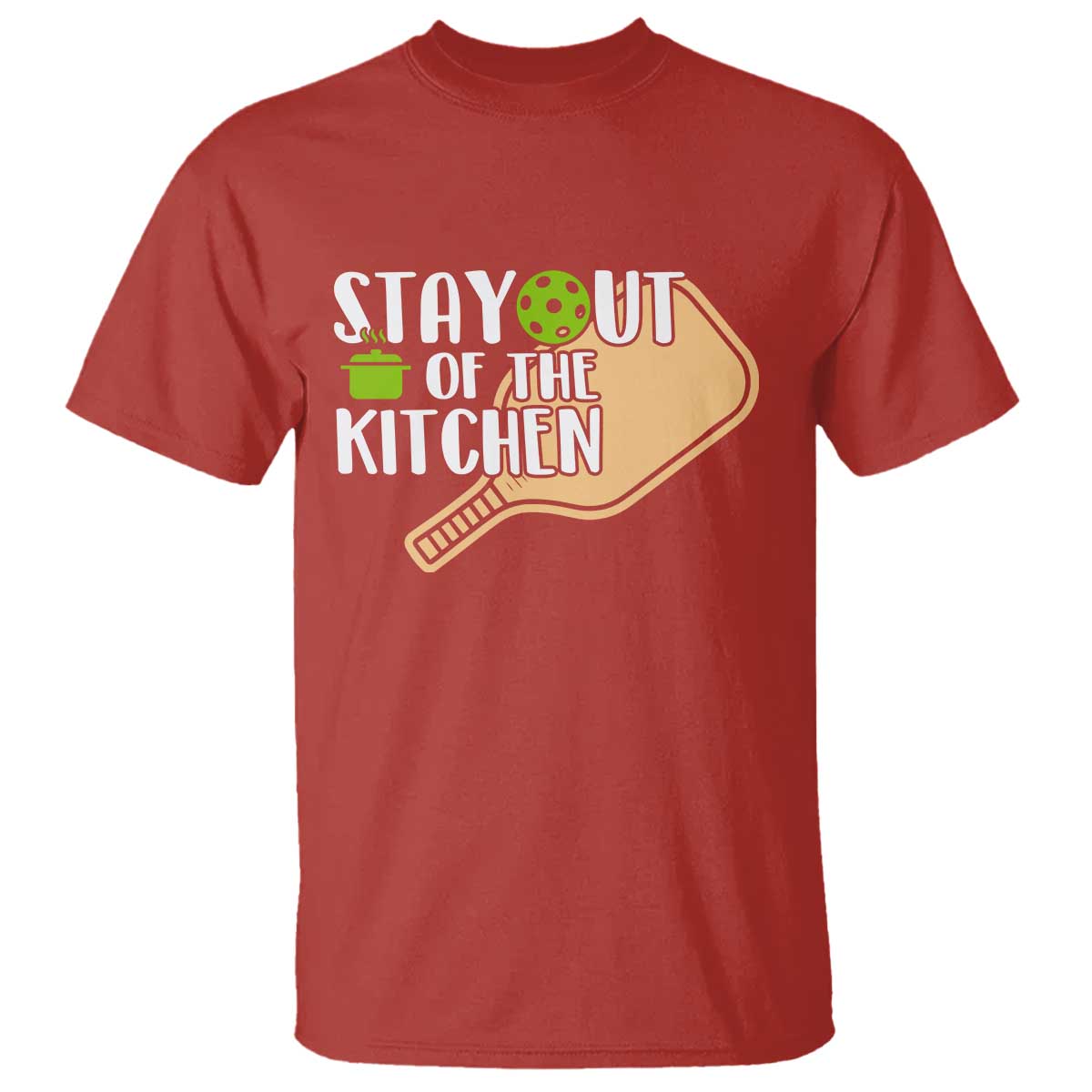 Funny Pickleball T Shirt Stay Out Of The Kitchen TS12 Red Print Your Wear