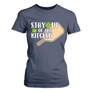 Funny Pickleball T Shirt For Women Stay Out Of The Kitchen TS12 Navy Print Your Wear