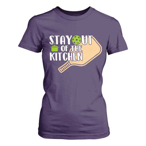 Funny Pickleball T Shirt For Women Stay Out Of The Kitchen TS12 Purple Print Your Wear