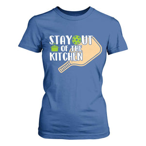 Funny Pickleball T Shirt For Women Stay Out Of The Kitchen TS12 Royal Blue Print Your Wear