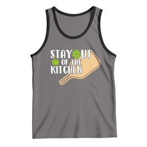Funny Pickleball Tank Top Stay Out Of The Kitchen TS12 Deep Heather Black Print Your Wear