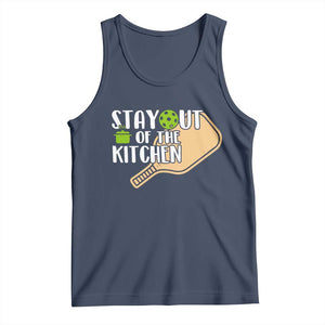 Funny Pickleball Tank Top Stay Out Of The Kitchen TS12 Navy Print Your Wear