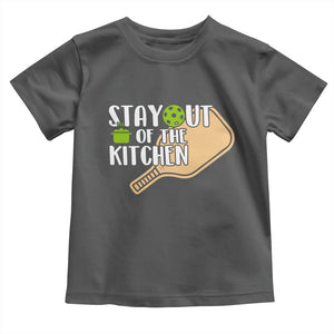 Funny Pickleball Toddler T Shirt Stay Out Of The Kitchen TS12 Dark Heather Print Your Wear