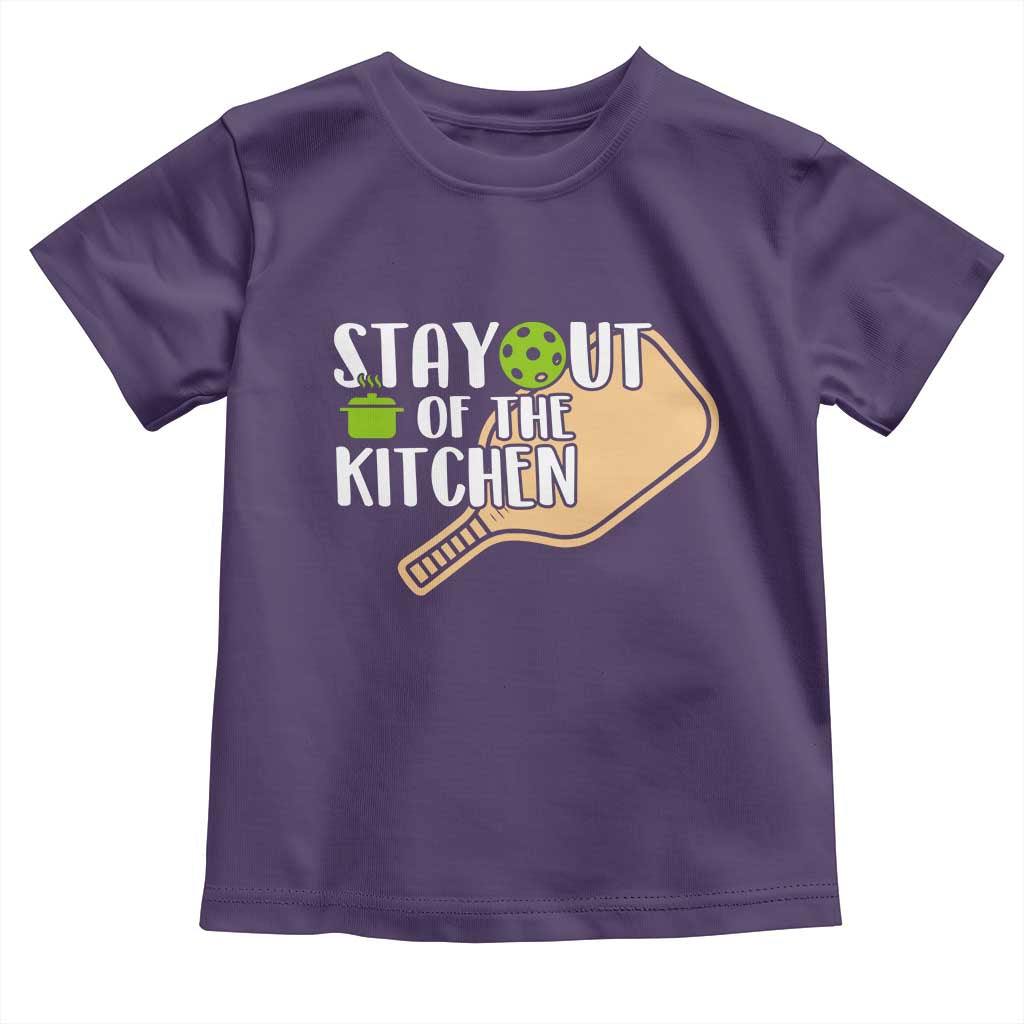 Funny Pickleball Toddler T Shirt Stay Out Of The Kitchen TS12 Purple Print Your Wear