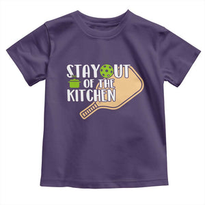 Funny Pickleball Toddler T Shirt Stay Out Of The Kitchen TS12 Purple Print Your Wear